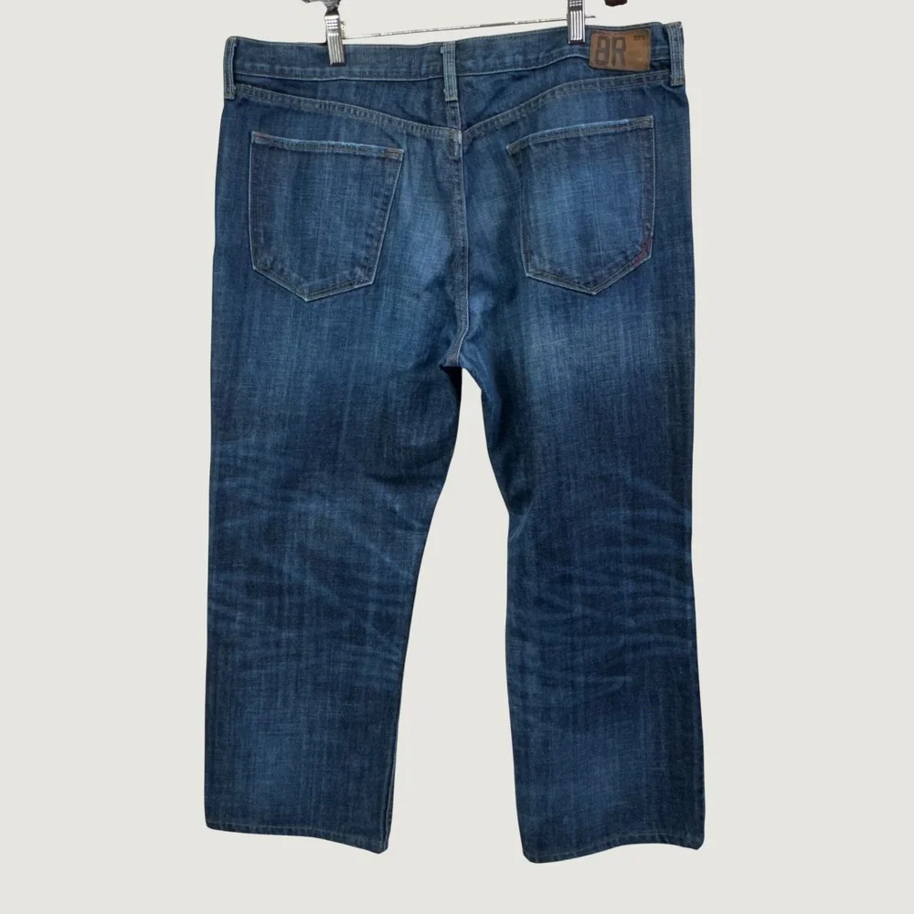 Banana‎ Republic Straight Fit Jeans Mens 38x25 Cropped Dark Wash Classic Denim